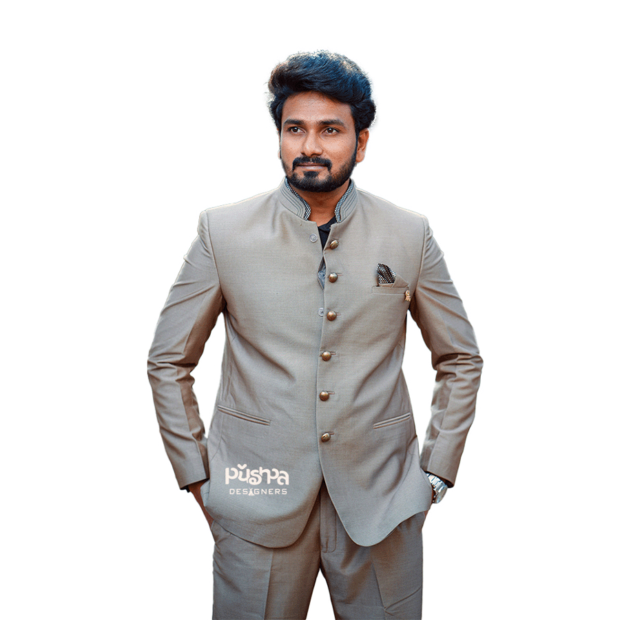 Gray Plan Jodhpur Suit view 2