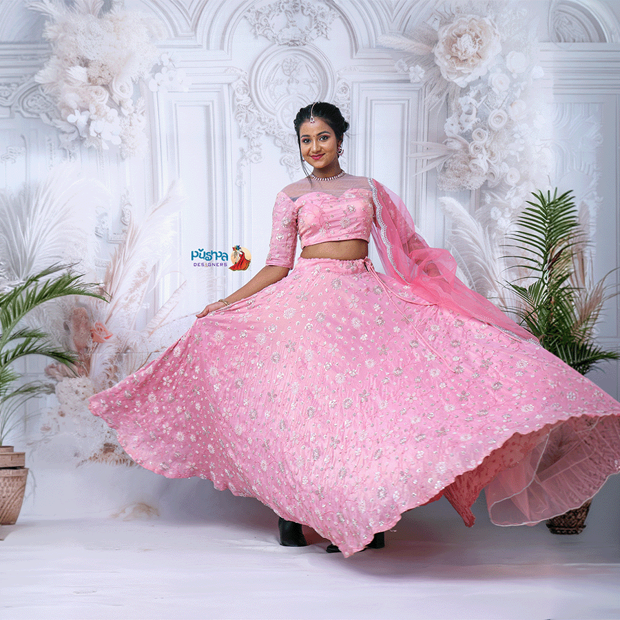 Light Pink Lehenga — Pushpa Designers