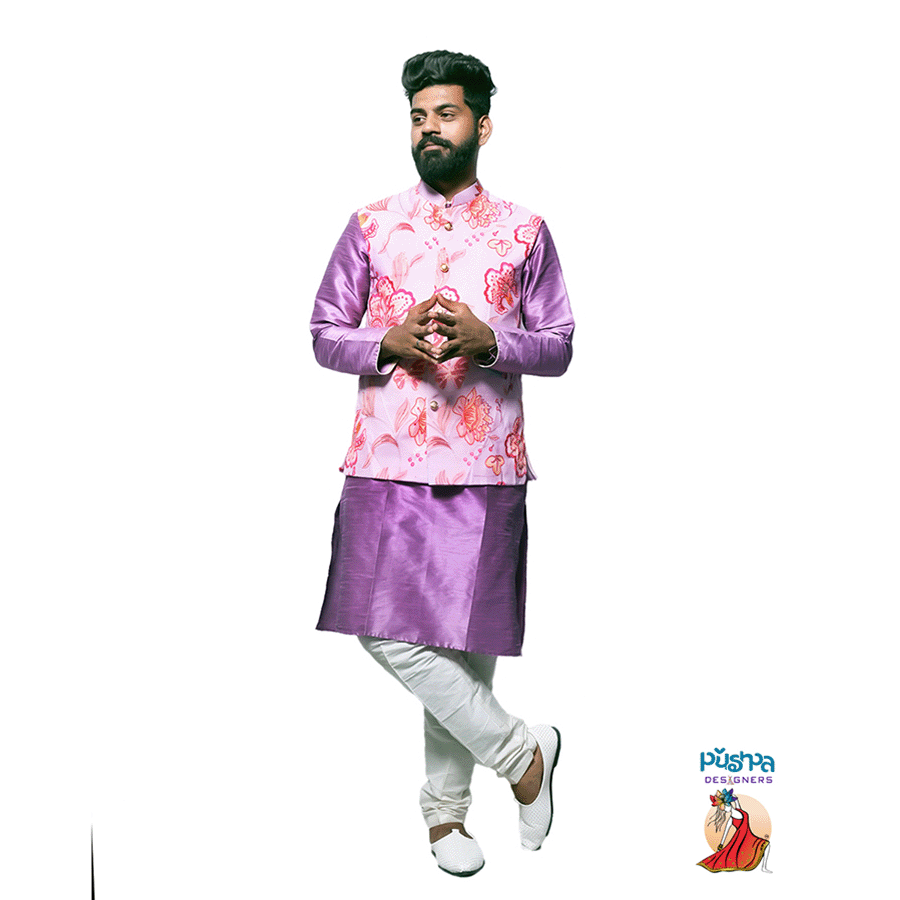 Purple Light Pink Kurta — Pushpa Designers