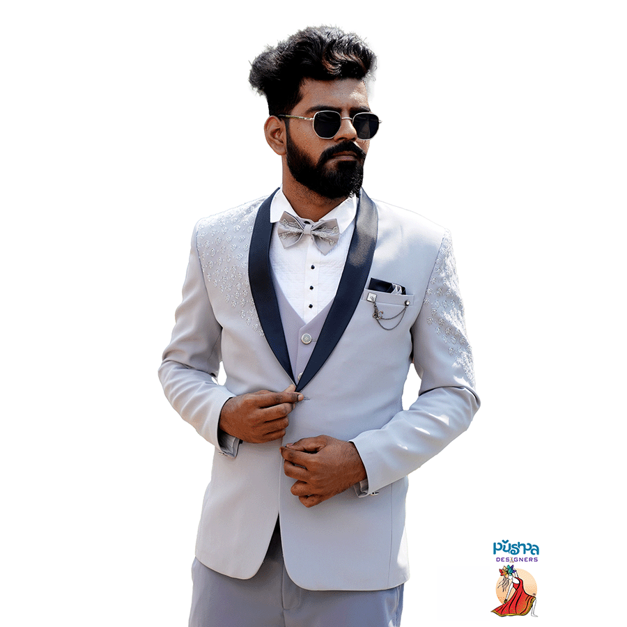 Gray Designer Suit — Pushpa Designers