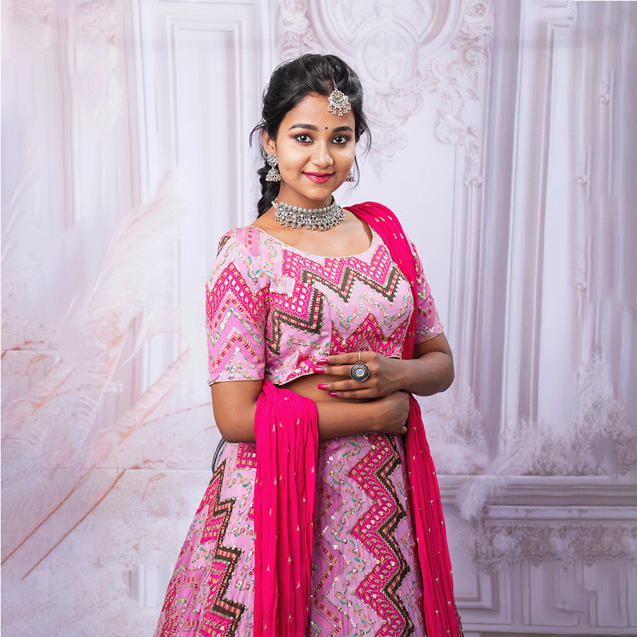 Multicolor Embroidered Lehenga view 2