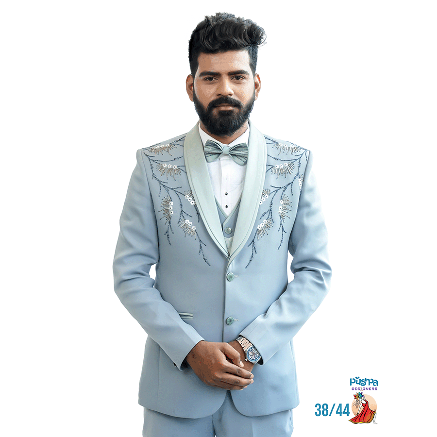 Light Grey Designer Suit view 2