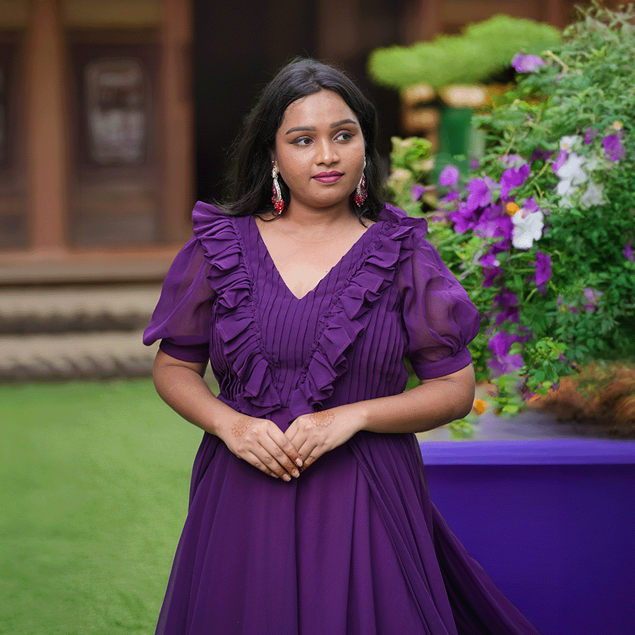 Violet Single Tail Gown view 2
