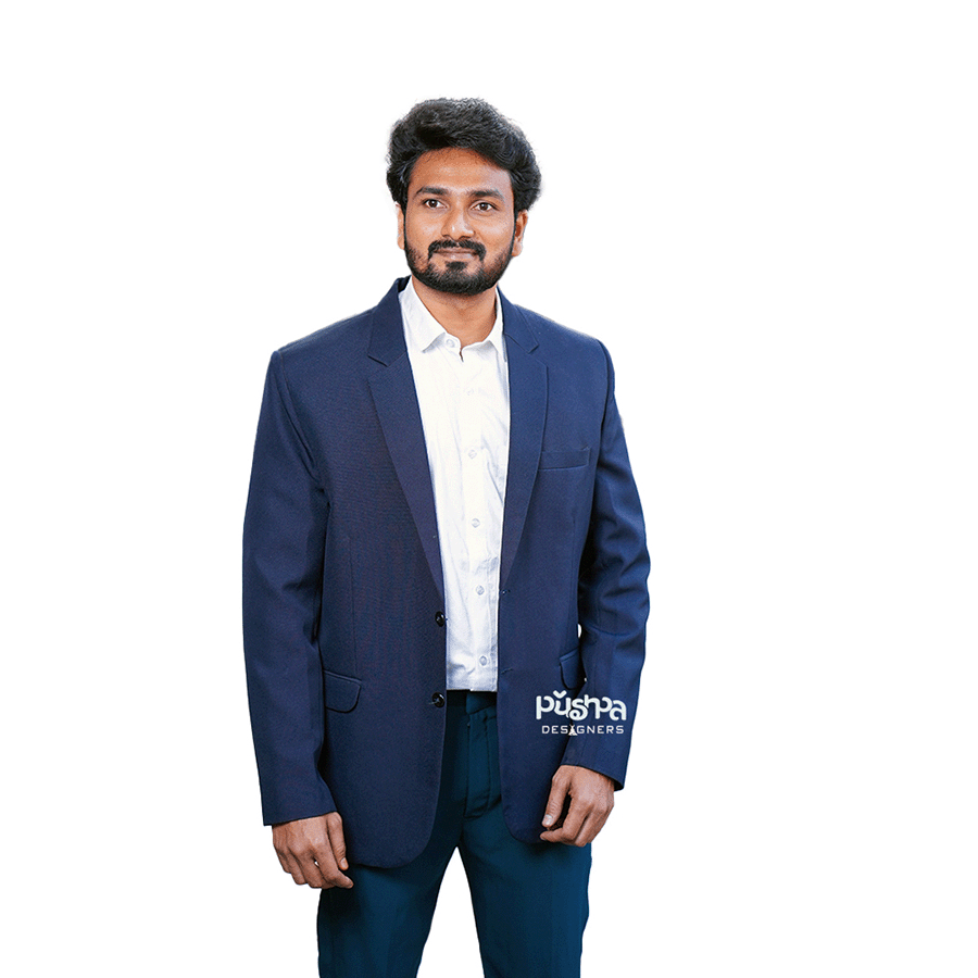 Navy Blue Single Blazer view 2