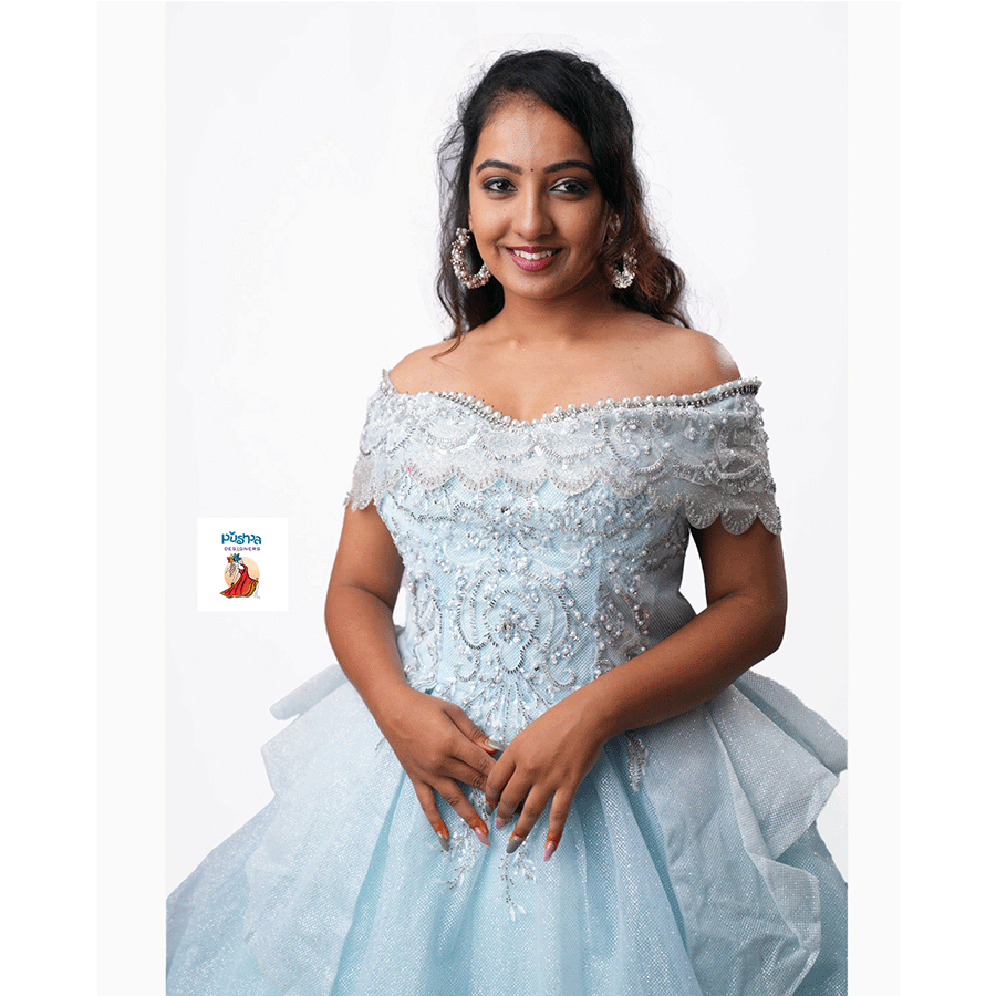 Sky Blue Ball Gown view 2