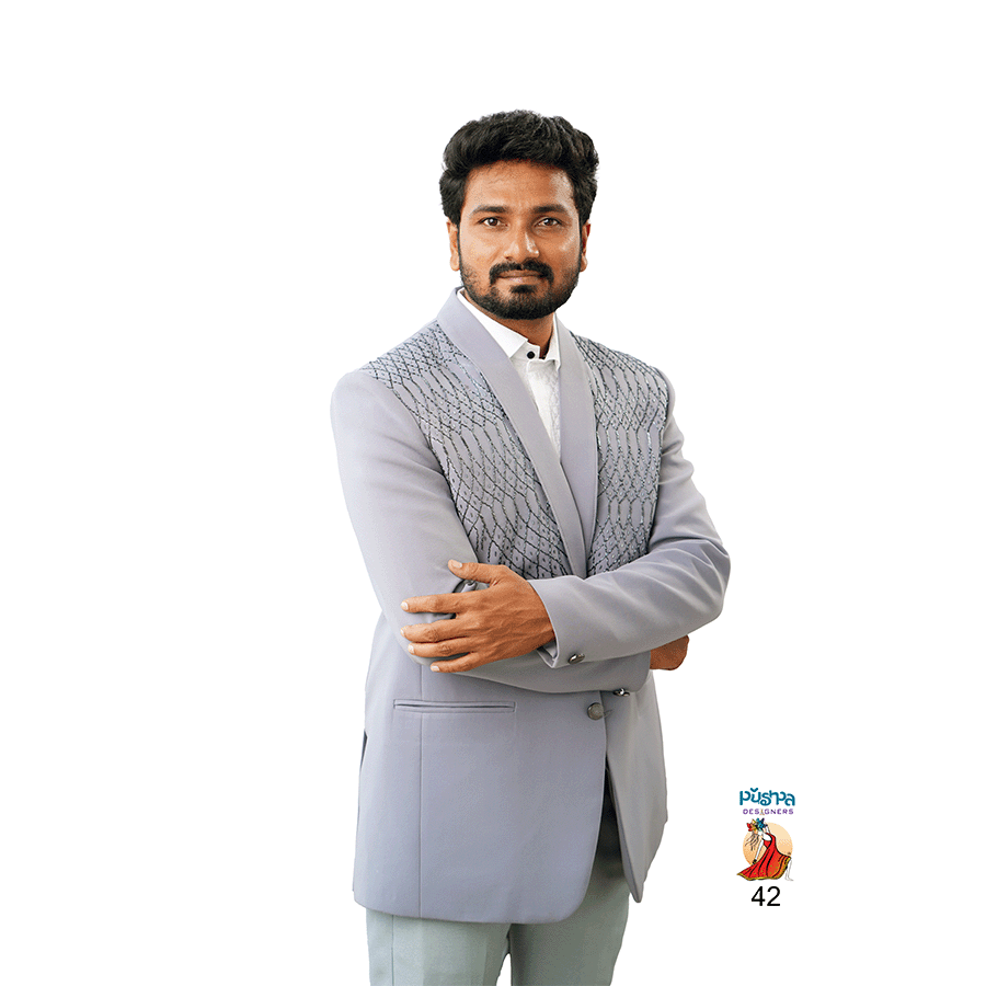 Light Grey Designer Suit view 2