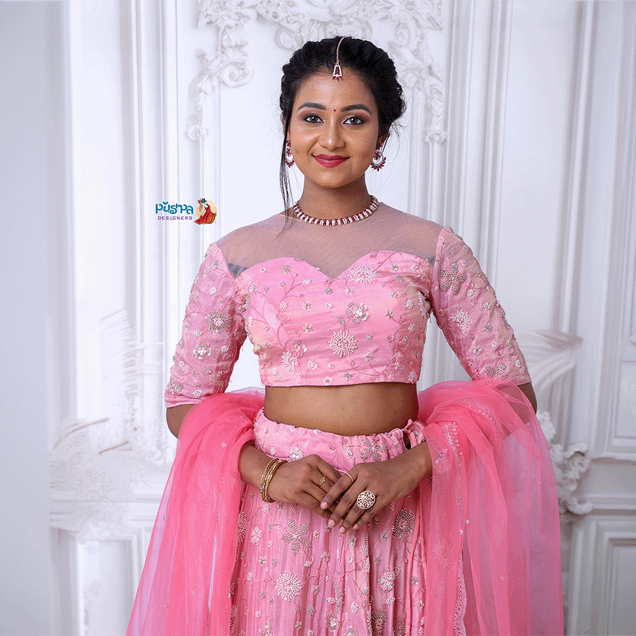 Light Pink Lehenga view 2