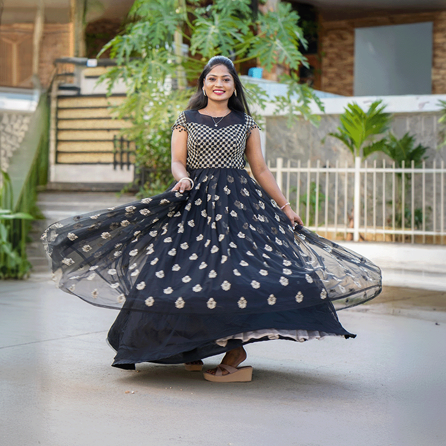 Black Party Ware Gown view 2