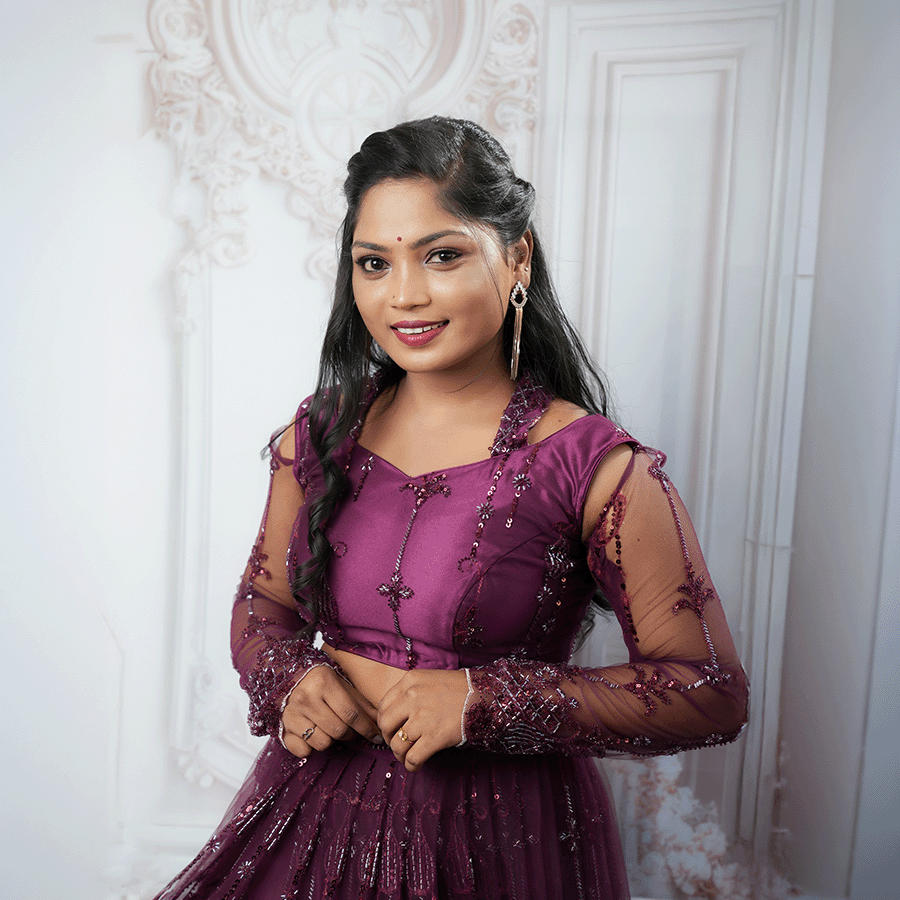 Wine Designer lehenga view 2